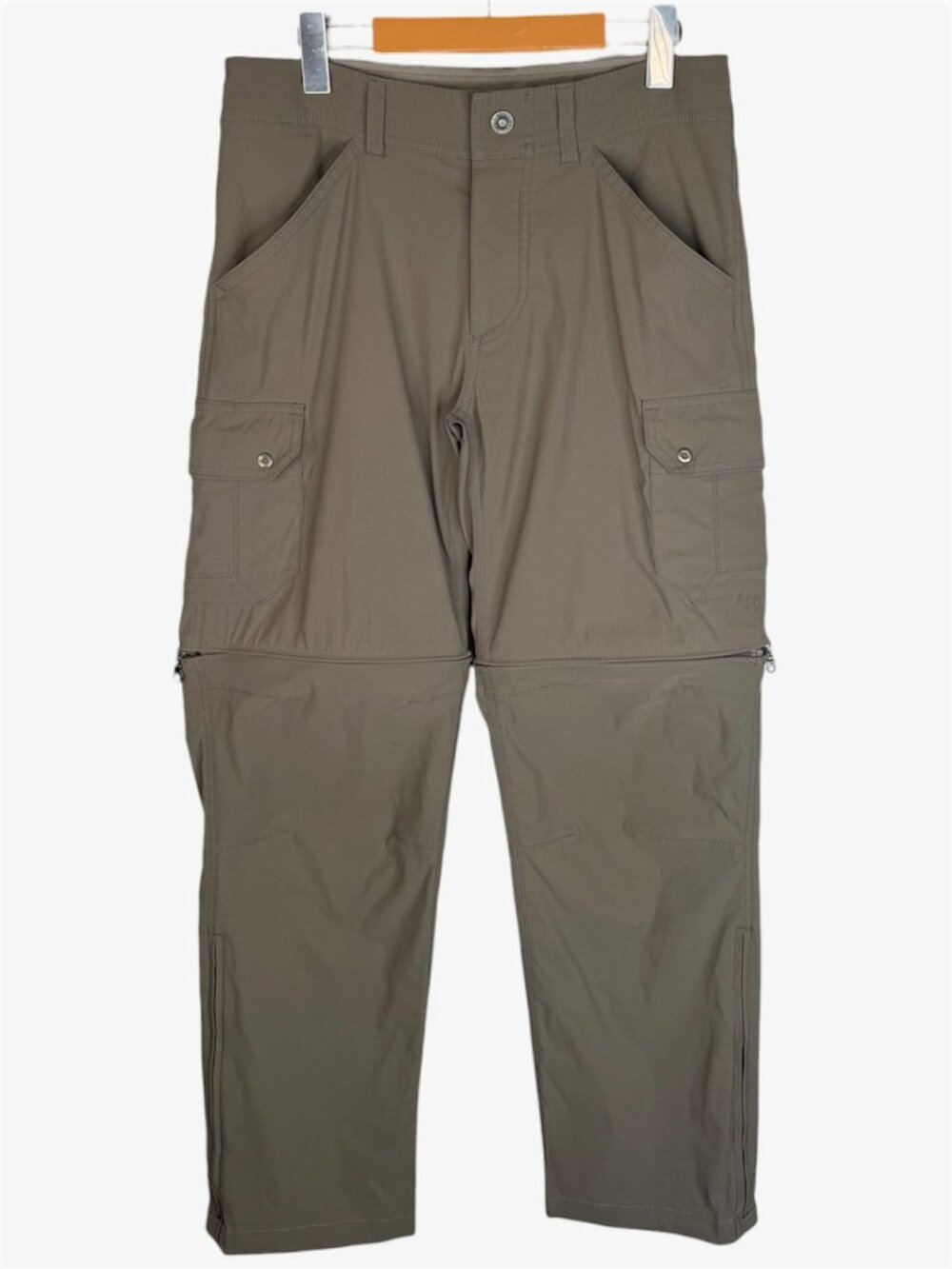 KUHL Renegade Convertible Stealth Zip Off Hiking Pants - Dark Beige - Size 30x32